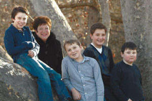 Anita Wasserburger and her grandsons