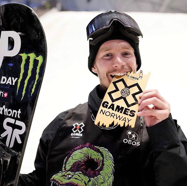 Max Parrot with his sixth gold medal at the Winter X Games